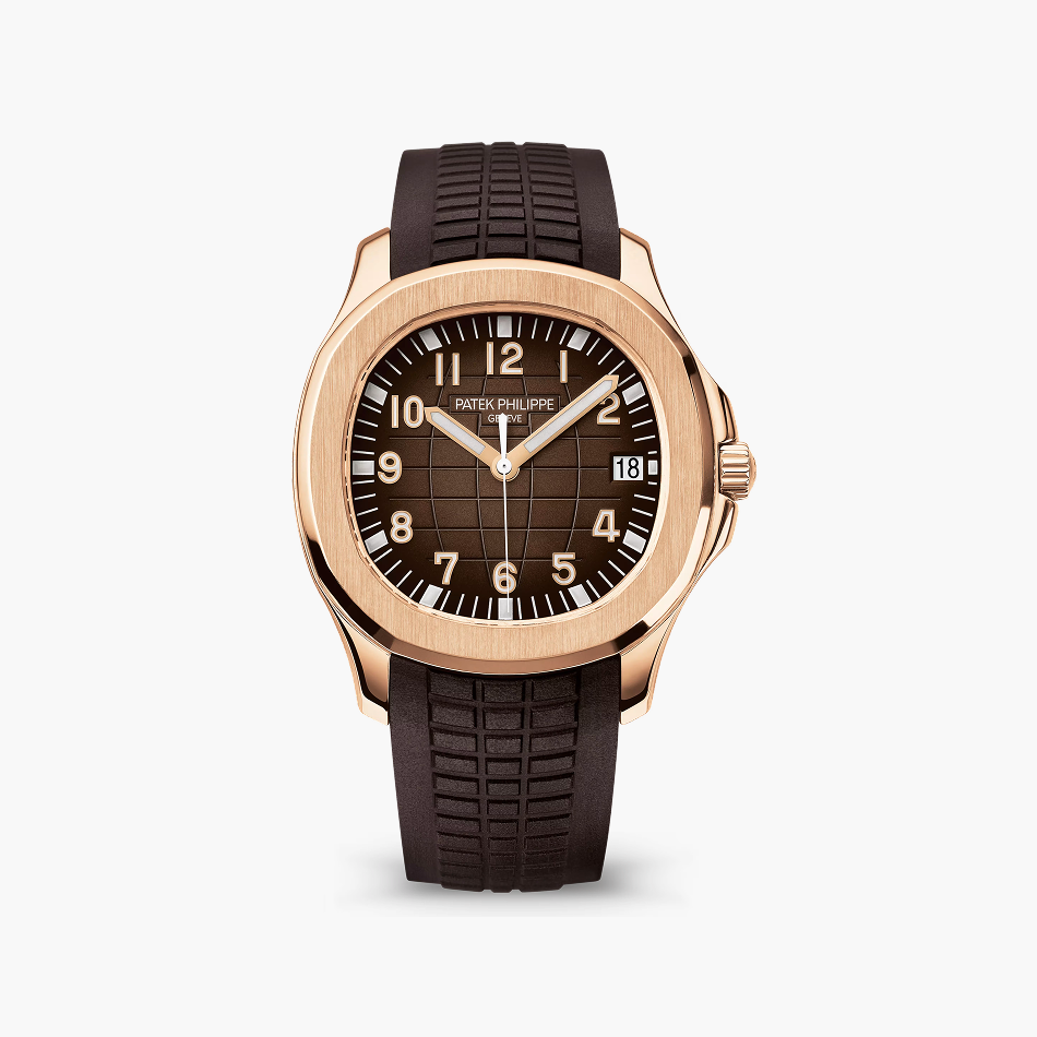 Patek Philippe Aquanaut 40.8mm 5167R Rose Gold Case Chocolate Brown Composite Strap