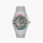 Royal Oak Double Balance Wheel Openworked Rainbow Gem-Set Bezel 41mm Openworked Frosted 18k White Gold 15412BC