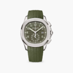 Aquanaut Chronograph 42.2mm Khaki Green 5968G Composite Strap White Gold Case