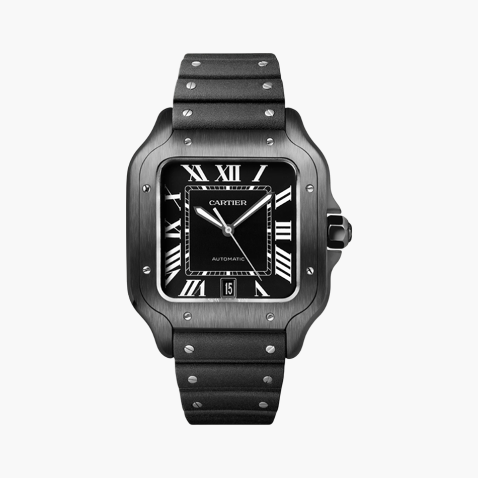 Cartier Santos De Cartier Black ADLC Steel