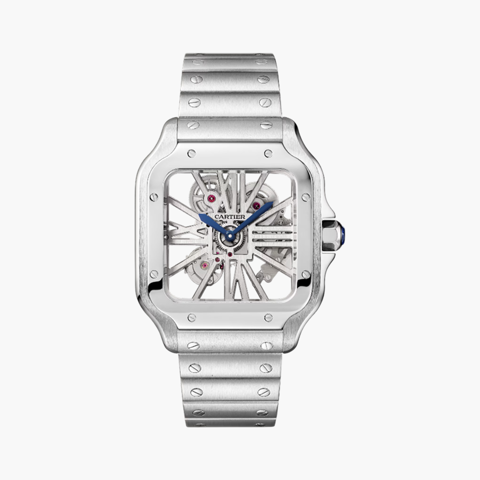 Cartier Santos De Cartier Steel Skeleton