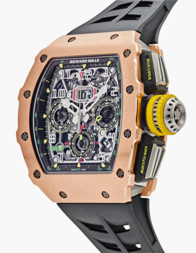 Richard Mille RM 030 rose gold skeleton automatic 50mm men's watch close view
