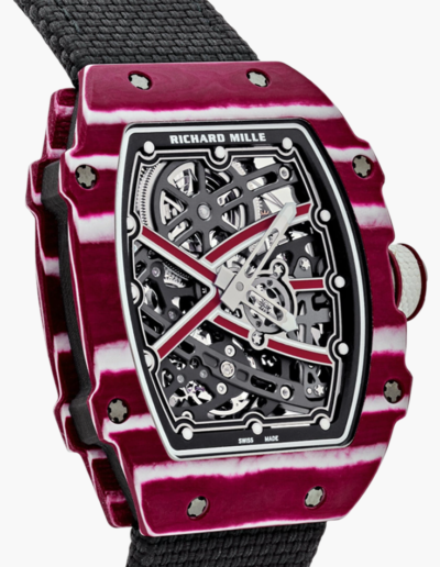 Richard Mille RM 030 rose gold skeleton 50mm automatic watch close view