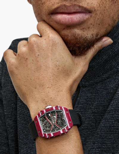 Richard Mille RM 030 rose gold skeleton 50mm automatic watch on wrist