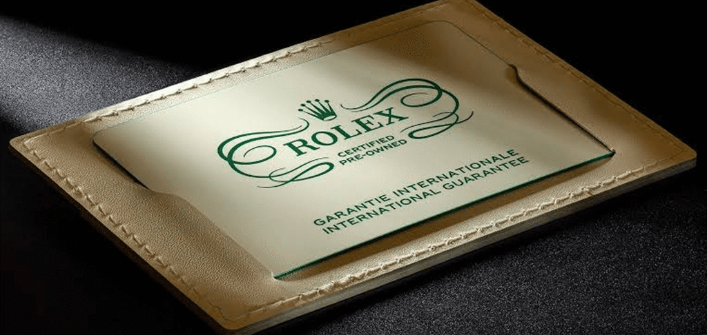Rolex Certified Pre-Owned international guarantee certificate.